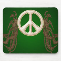 Old Hippie Peace Mousepad mousepads
