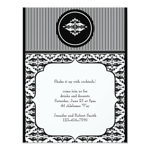 Old Hollywood Damask Party Invitation Zazzle