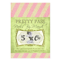 Old Hollywood Pretty Pass Business Cards