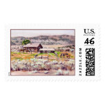 OLD HOMESTEAD by SHARON SHARPE Postage Stamp
