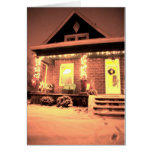 Old house decorated for Christmas Cards