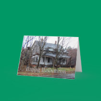 Old House Halloween card