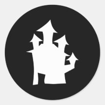 Old House, in White. Sticker