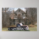 Old House &amp; Pick Up Poster