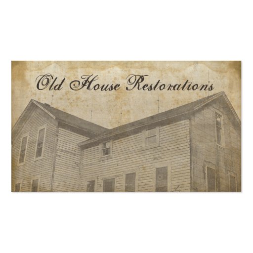 Old House Restoration Paper Business Card