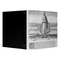 Old Indian Man in his Winter Garment Vinyl Binder