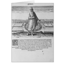Old Indian Man in his Winter Garment Greeting Cards