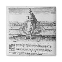Old Indian Man in his Winter Garment Refrigerator Magnet
