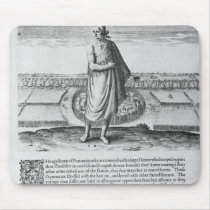 Old Indian Man in his Winter Garment Mousepads