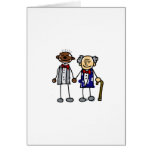 Old Interracial Gay Couple Greeting Card