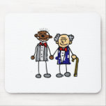 Old Interracial Gay Couple Mouse Mat