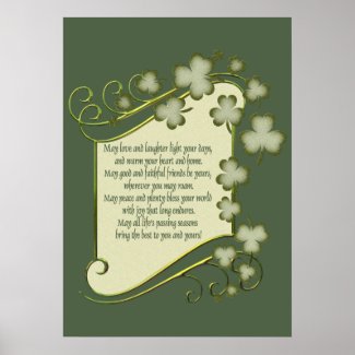 Old Irish Blessing Poster