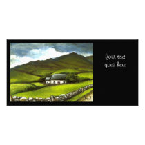 Old Irish cottage Customized Photo Card