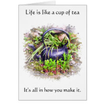 Old Irish Teapot Proverb Card cards