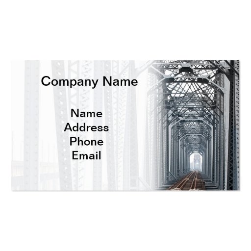 Old Iron Railway Bridge Business Card Templates (front side)