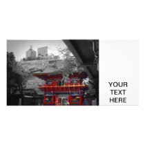 Old Japanese Temple Customized Photo Card