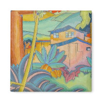 'Old Kahala Home' - Arman Manookian Magnet by SolPacifico 'Old Kahala Home' - Arman Manookian Magnet