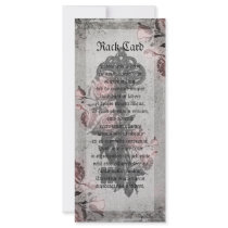 Old Key and Roses Custom Rack Cards