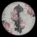 Old Key and Roses Sticker