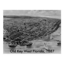 Old Key West Florida Post Card, 1887