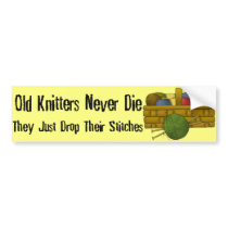Old Knitters bumper stickers