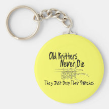 Old Knitters Key Chain