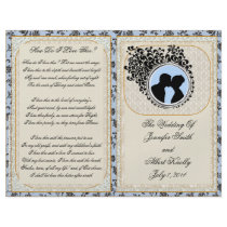 Old Lace Delft Wedding Program Flyer Design