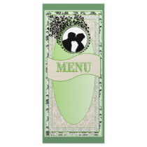 Old Lace Heath Wedding Menu Rack Card Template