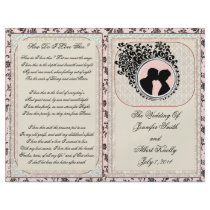 Old Lace Mauve Wedding Program Custom Flyer