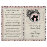 Old Lace Mauve Wedding Program Full Color Flyer