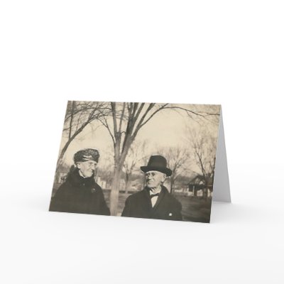 old lady and old man greeting card by amazingvintage