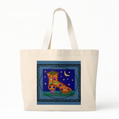 Old Lady Who Lived In A Shoe Tote Bag by maydb_7