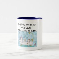 Old Lady With Cats Mug mugs