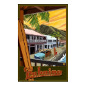 Old Lahaina, Hawaii Surf Travel Poster posters by LanternPress Old Lahaina, Hawaii Surf Travel Poster posters