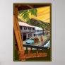 Old Lahaina, Hawaii Surf Travel Poster