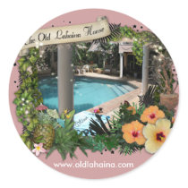 Old Lahaina House Round Stickers