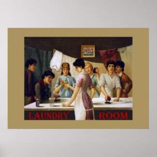 Old Laundry Room Sign print