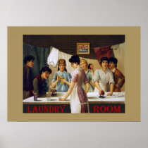 Old Laundry Room Sign posters