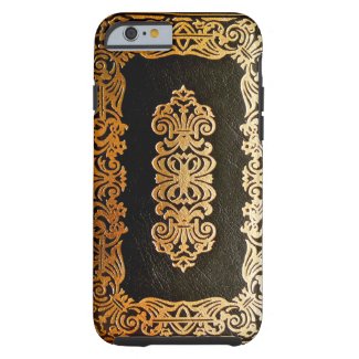 Old Leather Black & Gold Book Cover iPhone 6 Case