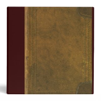 old leather book cover 3 ring binder