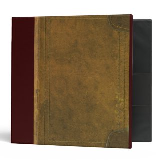 old leather book cover 3 ring binder