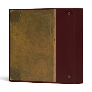 old leather book cover 3 ring binder