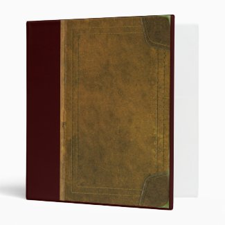 old leather book cover 3 ring binder