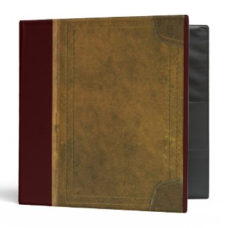 old leather book cover 3 ring binder