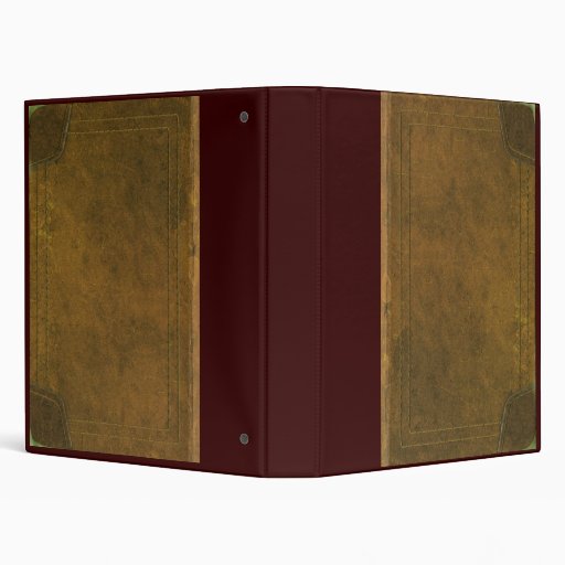 old leather book cover 3 ring binder