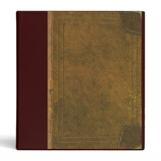 old leather book cover 3 ring binder