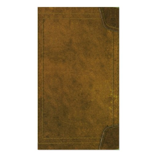 old leather book cover business card template (front side)