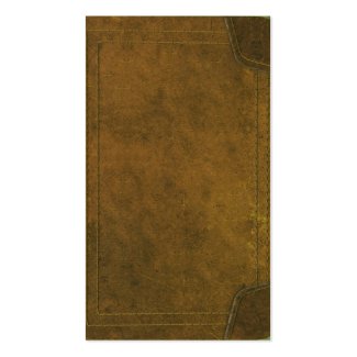 old leather book cover business card template