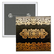 Old Leather Book Cover Buttons