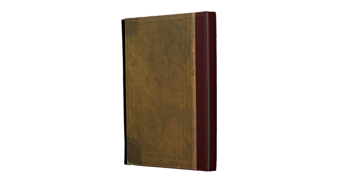 old leather book cover iPad folio covers Zazzle